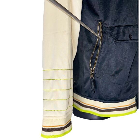 Vintage Y2K Caffeine Track Jacket Mens Medium Navy White Zip Raven Motorcycle - Picture 4 of 9